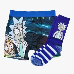 RICK AND MORTY Mens Boxer Briefs and Socks Set